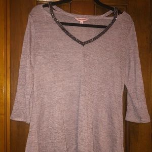 Juicy couture  lavender jewel cutout detail blouse